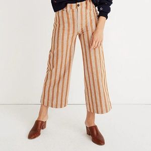 Madewell Orange Stripe Emmett Jeans